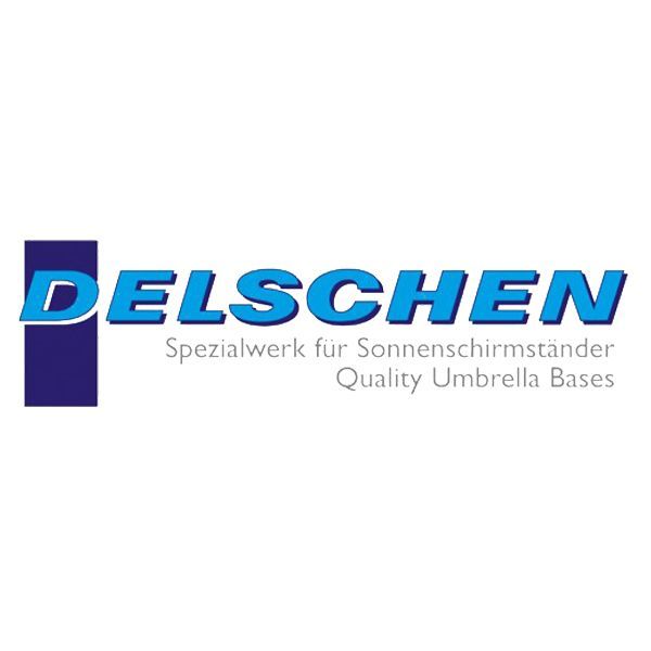 Logo von Delschen – Spezialist für hochwertige Sonnenschirmständer und -basen.