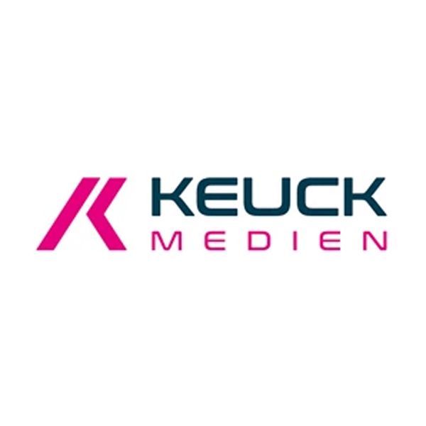 Logo von Keuck Medien mit stilisiertem K und Schriftzug.